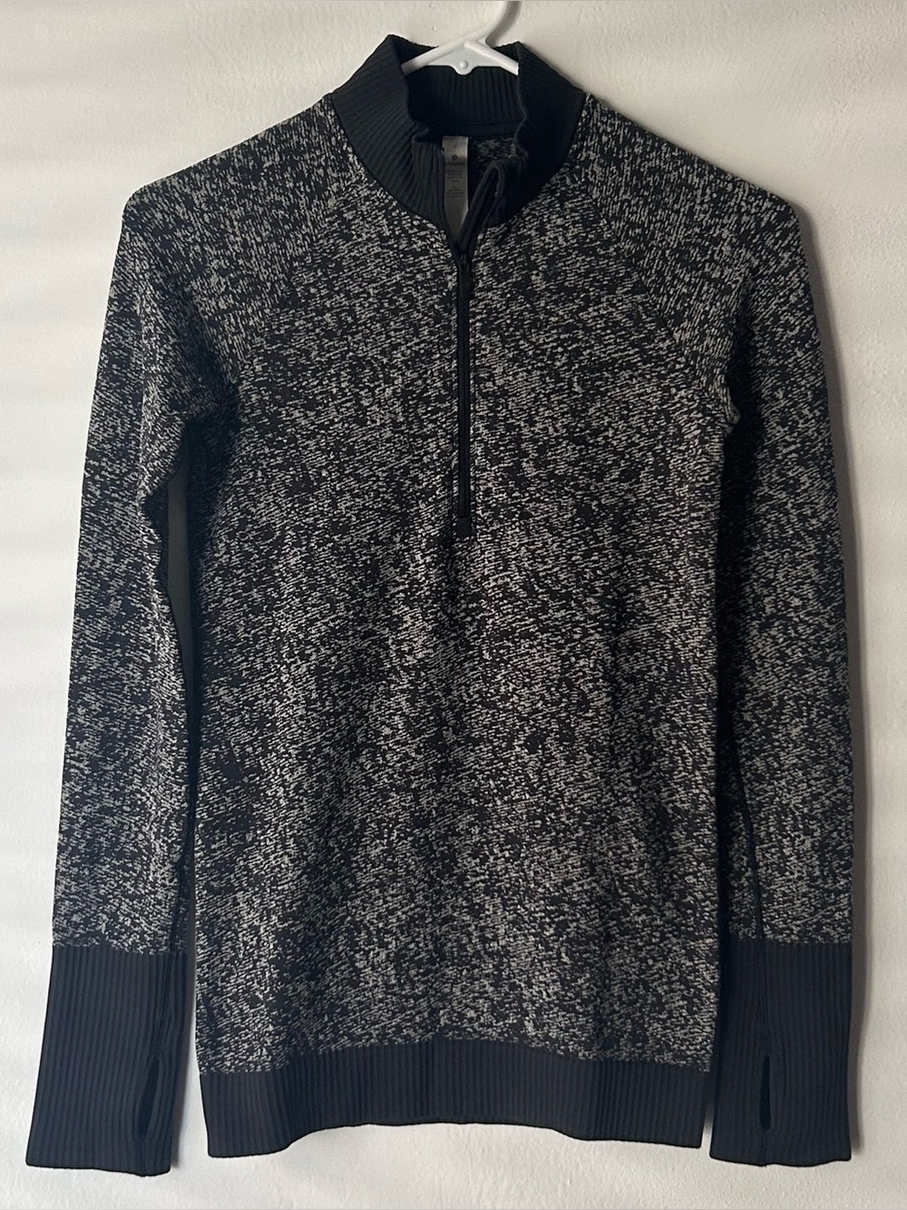 Lululemon Pullover Rest Less 1/2 Zip Womens Size 2 Black Heather Running Jacket